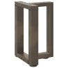 Pieds de table basse en T, 2 pièces, noir, 28 x 25 x (42-43) cm, acier 