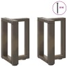 Pieds de table basse en T, 2 pièces, noir, 28 x 25 x (42-43) cm, acier 