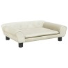 Lit pour chien crème 70x48x22 cm velours 