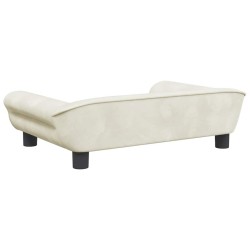 Lit pour chien crème 70x48x22 cm velours 