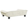 Lit pour chien crème 70x48x22 cm velours 