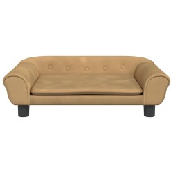 Lit pour chien marron 70x48x22 cm velours 