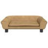Lit pour chien marron 70x48x22 cm velours 