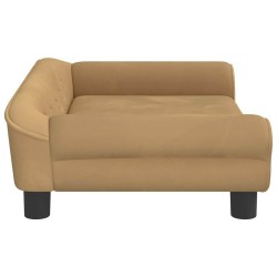 Lit pour chien marron 70x48x22 cm velours 