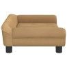Lit pour chien marron 70x48x22 cm velours 