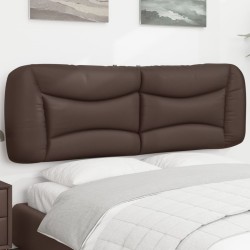 Coussin de tête de lit marron 160 cm similicuir 