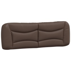 Coussin de tête de lit marron 160 cm similicuir 