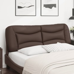 Coussin de tête de lit marron 160 cm similicuir 