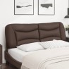 Coussin de tête de lit marron 160 cm similicuir 