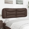 Coussin de tête de lit marron 160 cm similicuir 