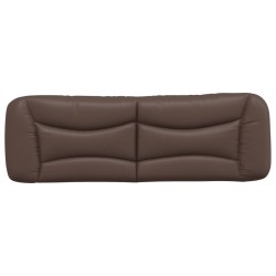 Coussin de tête de lit marron 160 cm similicuir 