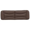 Coussin de tête de lit marron 160 cm similicuir 