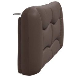 Coussin de tête de lit marron 160 cm similicuir 