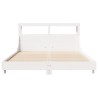 Cadre de lit sans matelas blanc 160x200 cm bois de pin massif 