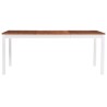 Table à manger Blanc et marron 180x90x73 cm Bois de pin 