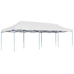 Tente de réception pliable 3x9 m Blanc 