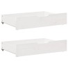 Lit de jour et tiroirs sans matelas blanc 90x200 cm bois massif 