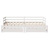 Lit de jour et tiroirs sans matelas blanc 90x200 cm bois massif 
