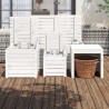 Ensemble de boîtes de jardin 4 pcs blanc bois de pin massif 