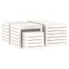 Ensemble de boîtes de jardin 4 pcs blanc bois de pin massif 