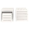 Ensemble de boîtes de jardin 4 pcs blanc bois de pin massif 