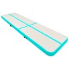Tapis gonflable de gymnastique avec pompe 700x100x15cm PVC Vert 
