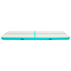 Tapis gonflable de gymnastique avec pompe 700x100x15cm PVC Vert 