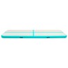 Tapis gonflable de gymnastique avec pompe 700x100x15cm PVC Vert 