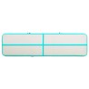 Tapis gonflable de gymnastique avec pompe 700x100x15cm PVC Vert 