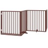 Barrière pour chien porte pliable 12 panneaux bois de peuplier 