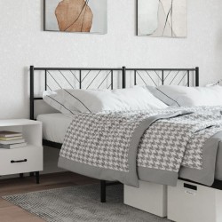 Tête de lit métal noir 200 cm 