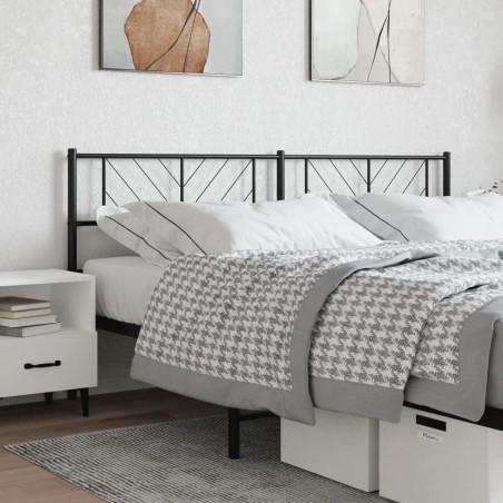 Tête de lit métal noir 200 cm 