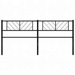Tête de lit métal noir 200 cm 