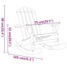 Ensemble de salon de jardin Adirondack 3 pcs bois acacia solide 