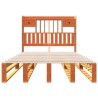 Lit bibliothèque sans matelas cire marron 120x200 cm pin massif 