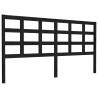 Tête de lit Noir 185,5x4x100 cm Bois massif de pin 