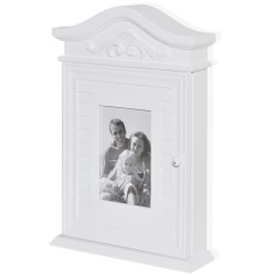 Armoire à clés avec cadre photo Blanc  