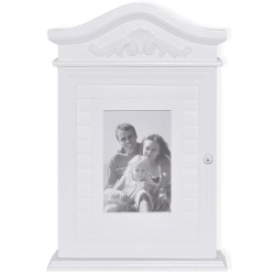 Armoire à clés avec cadre photo Blanc  
