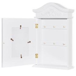 Armoire à clés avec cadre photo Blanc  