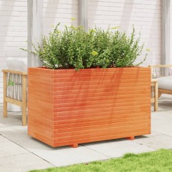 Jardinière cire marron 110x60x72 cm bois de pin massif 