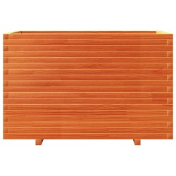 Jardinière cire marron 110x60x72 cm bois de pin massif 