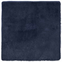 Tapis shaggy à poils longs NAVARRA bleu marine 160x160 cm 