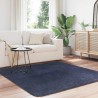Tapis shaggy à poils longs NAVARRA bleu marine 160x160 cm 