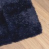 Tapis shaggy à poils longs NAVARRA bleu marine 160x160 cm 