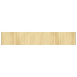 Tapis rectangulaire naturel clair 70x400 cm bambou 