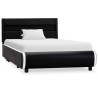 Cadre de lit avec LED Noir Similicuir 100 x 200 cm  