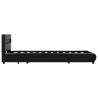 Cadre de lit avec LED Noir Similicuir 100 x 200 cm  