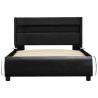 Cadre de lit avec LED Noir Similicuir 100 x 200 cm  