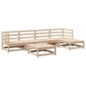 Salon de jardin 6 pcs bois de pin massif 