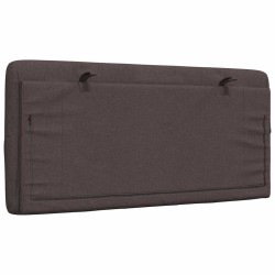 Coussin de tête de lit marron foncé 100 cm tissu 
